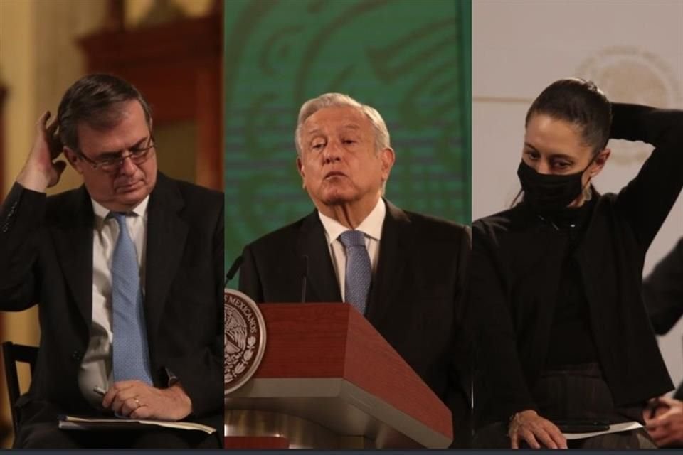 Marcelo Ebrard, Andrés Manuel López Obrador y Claudia Sheinbaum.