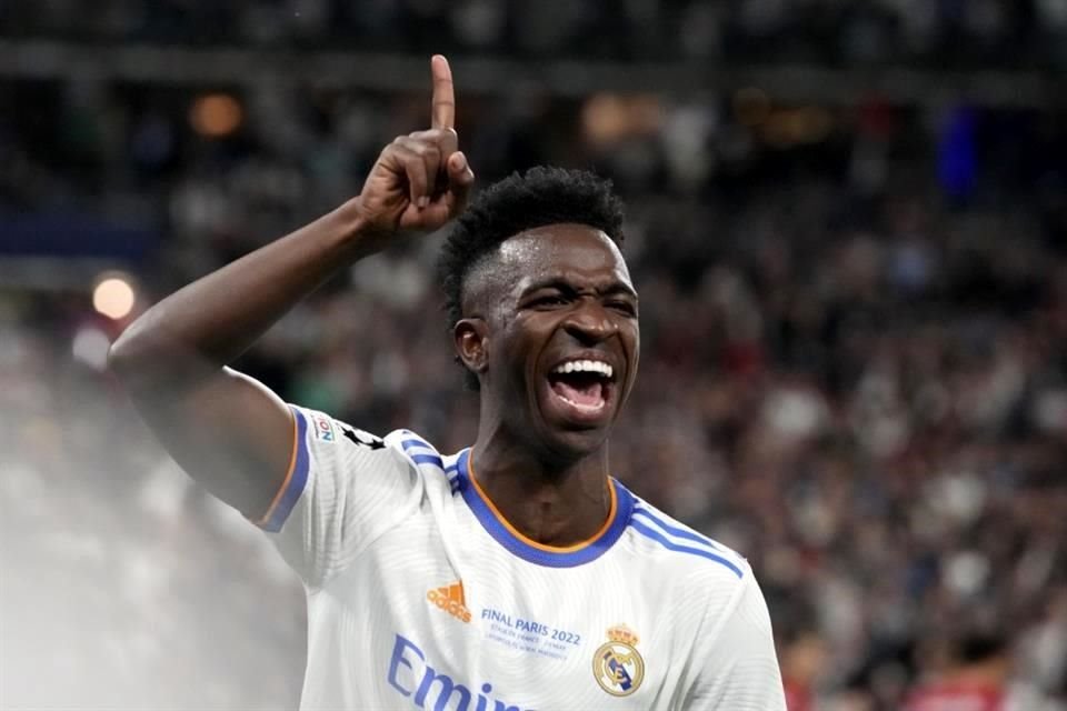 La sonrisa del gol. Así festejó Vinícius Jr. su tanto.