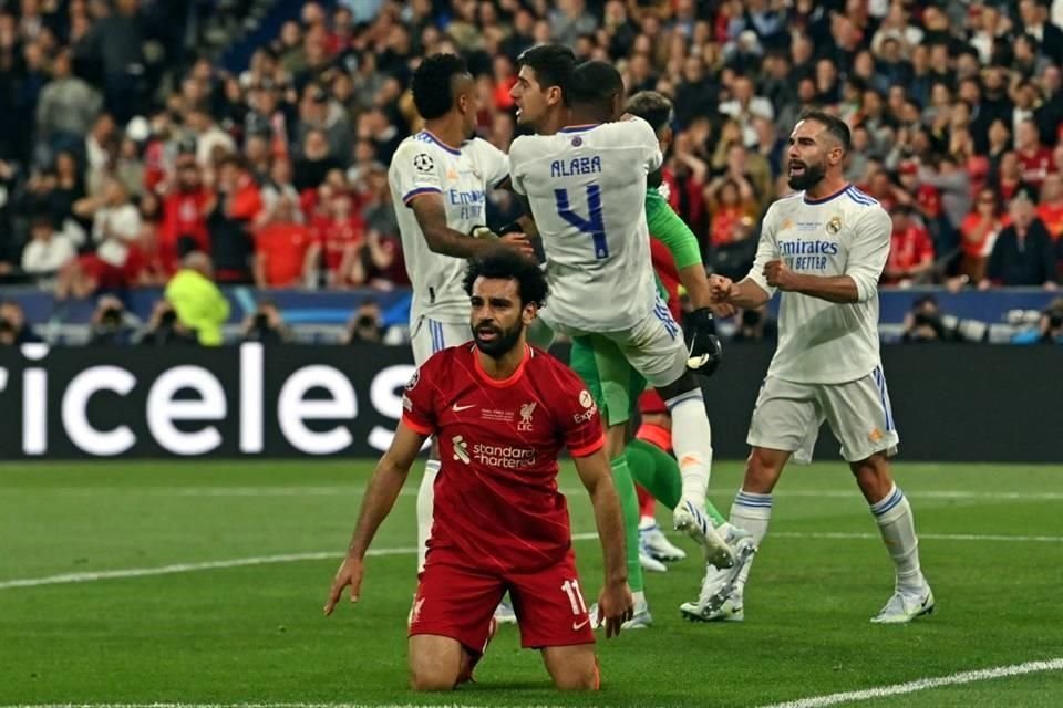 Mohamed Salah se quedó corto en su intento de batir a los merengues.