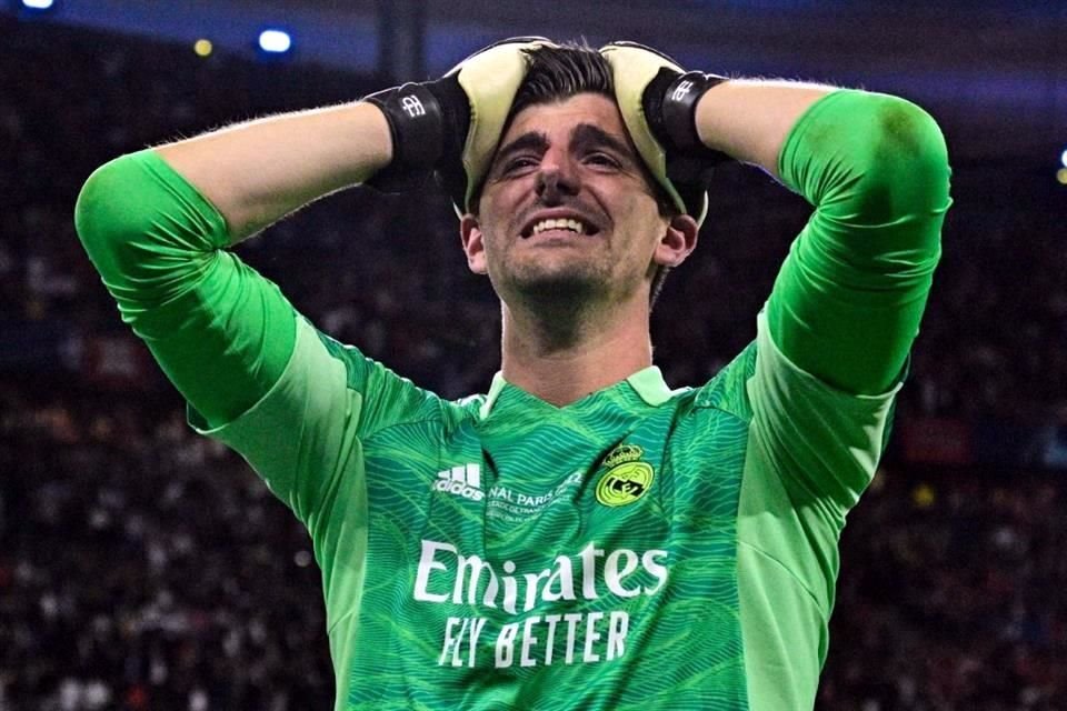 Thibaut Courtois y su reacción tras el silbatazo final.