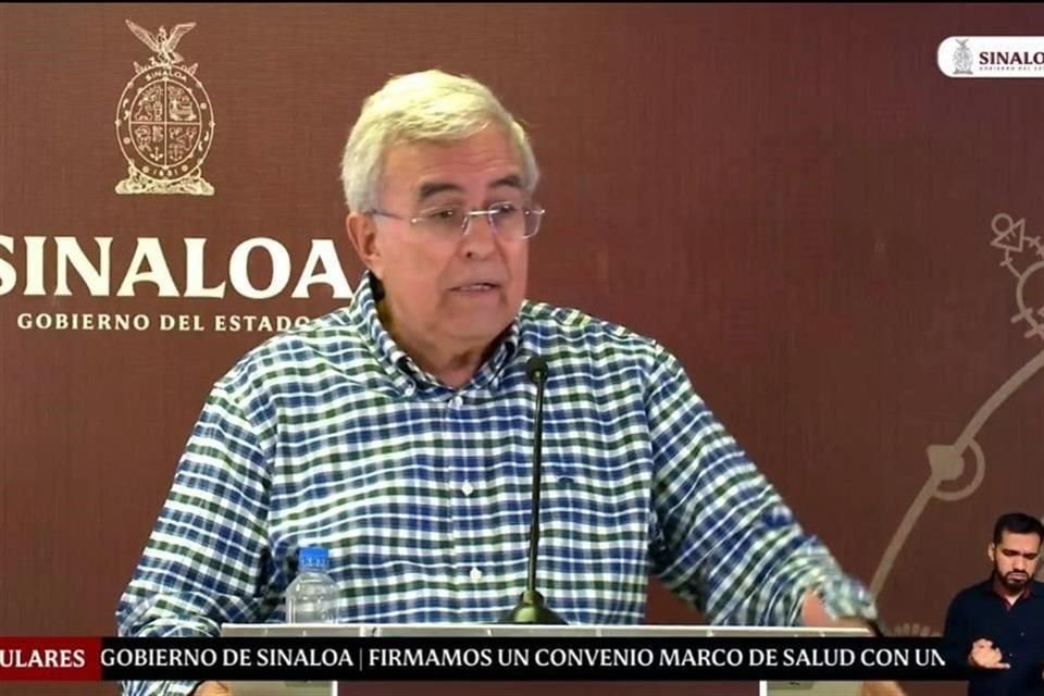 El Gobernador morenista dio conferencia de prensa este lunes sobre el retén de sicarios.