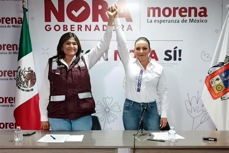 La candidata de PT-PVEM, Martha Márquez, se sumó a la abanderada de Morena al Gobierno de Aguascalientes, Nora Ruvalcaba.