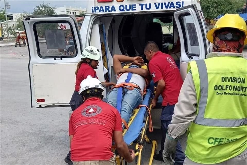 El hombre de unos 40 años, quien no fue identificado, fue trasladado consciente al Hospital Universitario.
