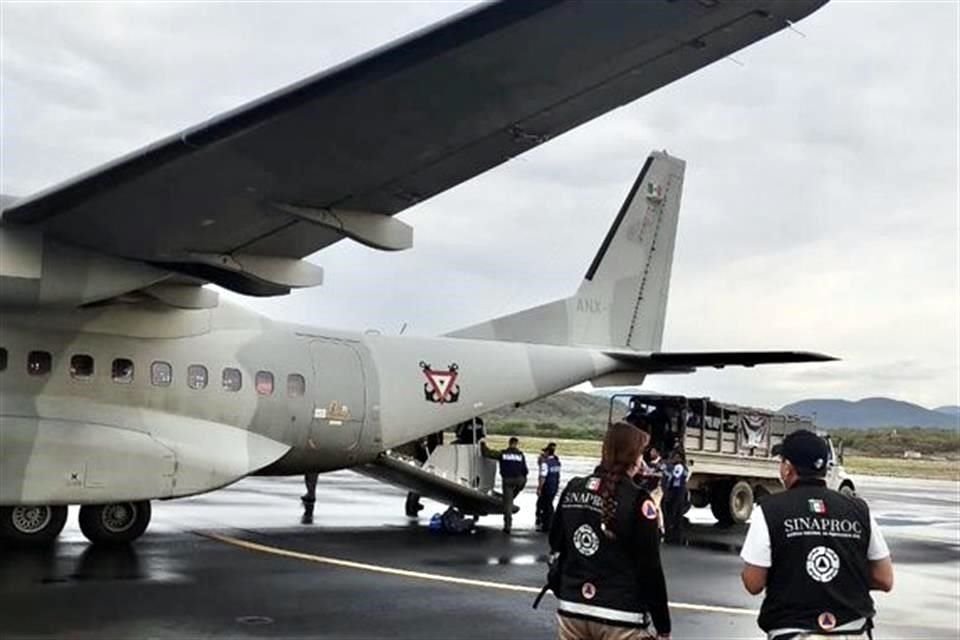 Fueron habilitados cinco aviones de la Fuerza Aérea Mexicana.