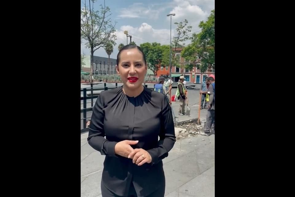 'La reactivación económica en #Cuauhtémoc continúa, ahora con la reconstrucción de la histórica Plaza Garibaldi', señaló Cuevas en video.