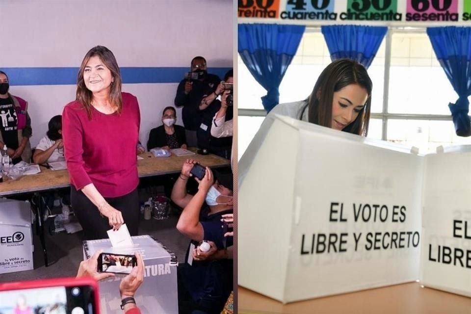 Las candidatas Nora Ruvalcaba y Teresa Jiménez.