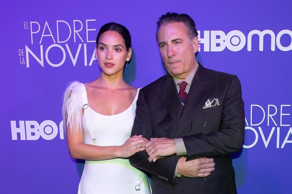 Los protagonistas del filme 'El Padre de la Novia', Andy García y Adria Arjona.