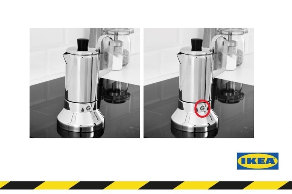 Ikea estima que 163 cafeteras puedan presentar el problema de reventar durante su uso.
