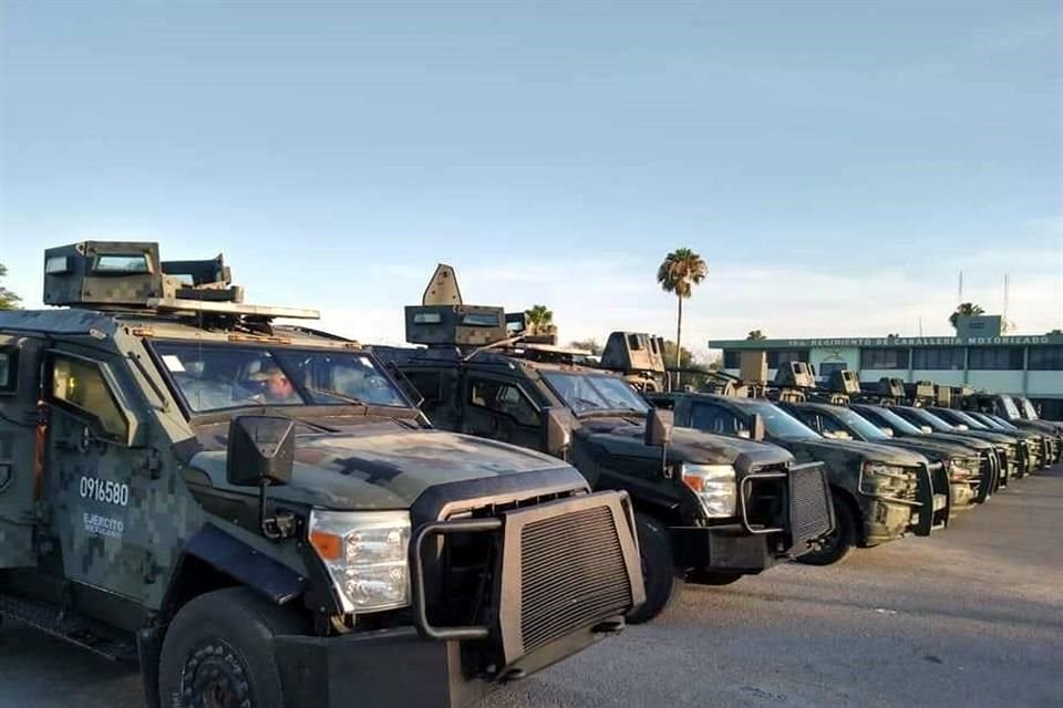 La Cuarta Región Militar y Octava Zona Militar informaron que los agentes llegaron en un avión de la Sedena al Aeropuerto Lucio Blanco, de Reynosa.