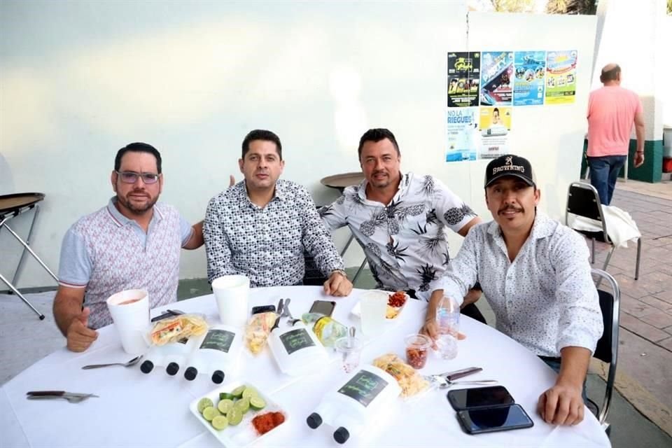 Yadir Lozano, Heriberto Rodríguez, Eduardo Cavazos y Charly Torrente