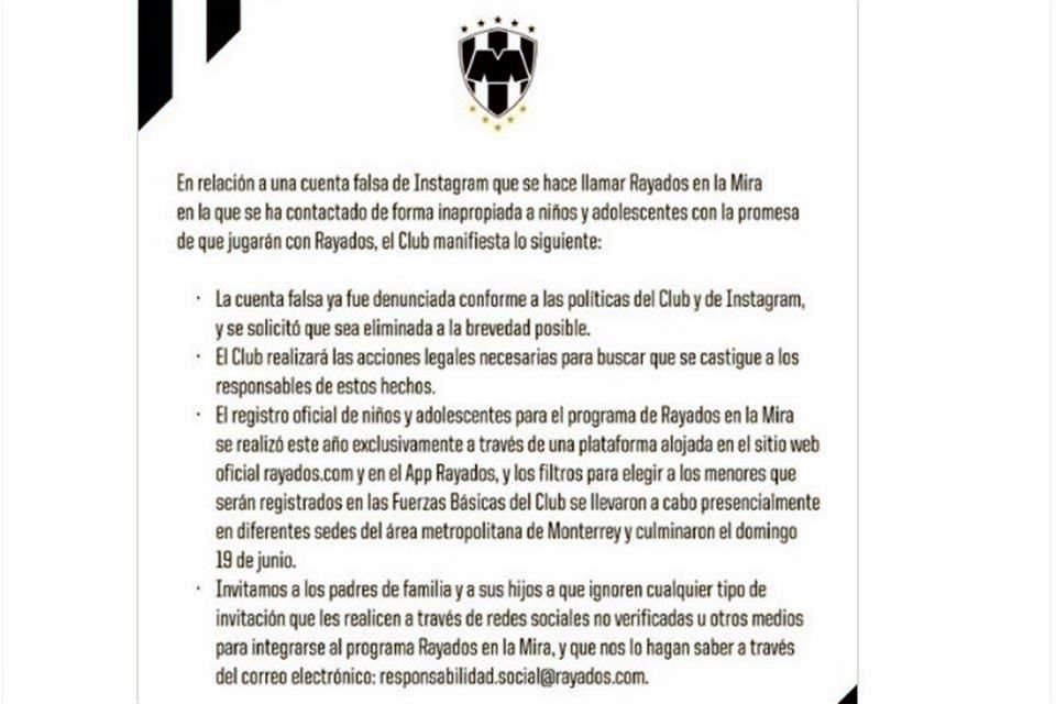 El Club de Futbol Monterrey se deslindó de estas acciones a través de un comunicado.