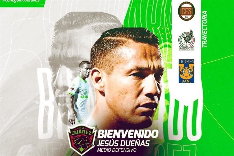 Jesús Dueñas fue presentado como nuevo jugador del FC Juárez.