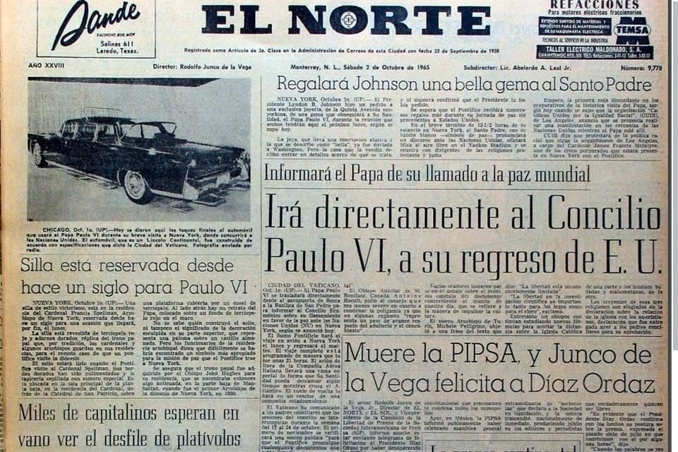 EL NORTE publicó la nota titulada 'Miles de capitalinos esperan en vano ver el desfile de platívolos'.
