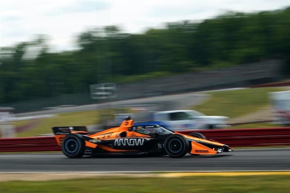 Pato O'Ward durante la Práctica 1 del GP d Mid-Ohio.