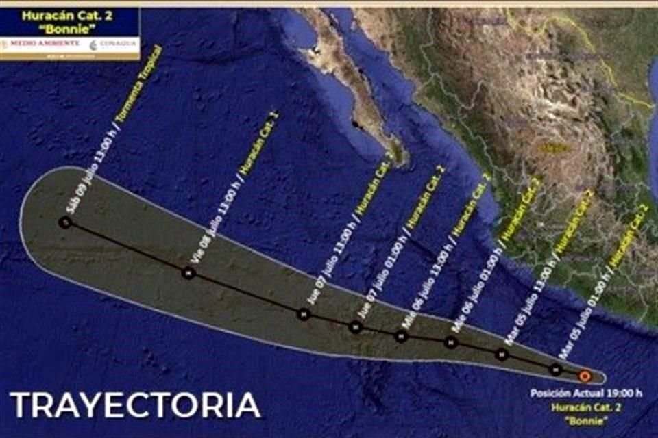 De acuerdo con los pronósticos, el huracán 'Bonnie' no tocará tierra en México.