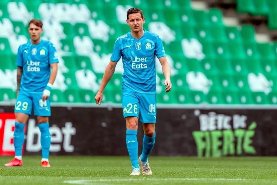Florian Thauvin disputó 84 minutos en la derrota del Marsella este domingo.