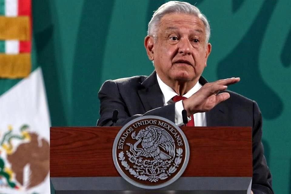 El Presidente Andrés Manuel López Obrador en conferencia matutina.