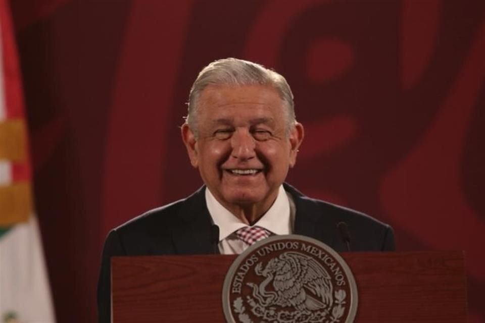 El Presidente Andrés Manuel López Obrador en conferencia de prensa.