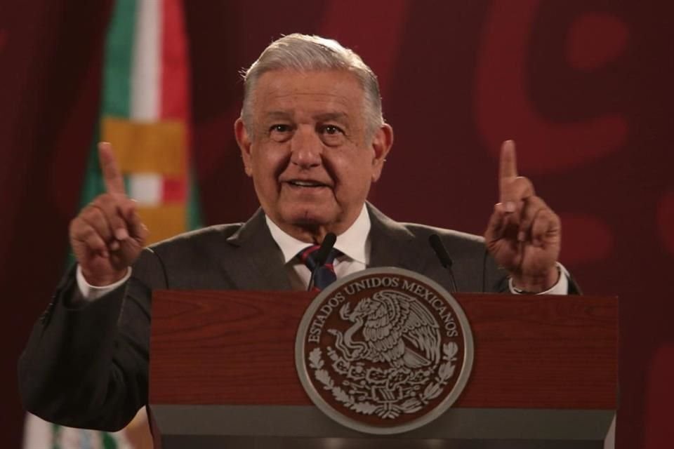 El Presidente Andrés Manuel López Obrador en conferencia de prensa.