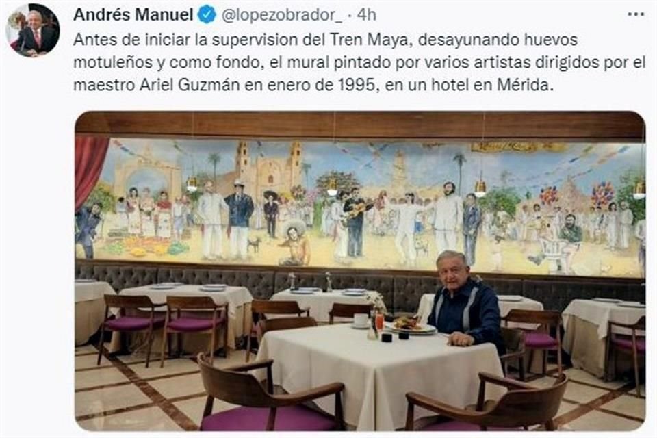 Así anunció el Presidente su gira para supervisar el Tramo 5 del Tren Maya.