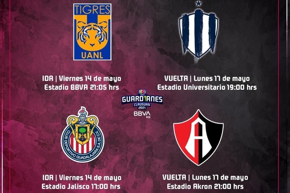 Así se jugarán las Semifinales de la Liga MX Femenil.