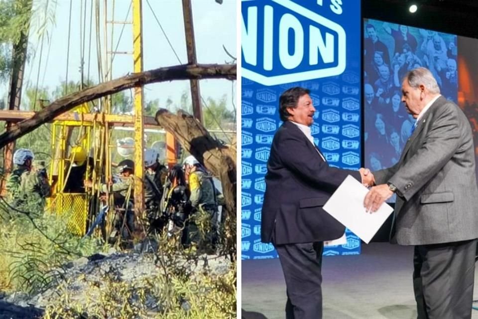 Mientras mineros siguen atrapados en mina de Coahuila, Napoleón Gómez Urrutia, líder del gremio, se pasea en Las Vegas.