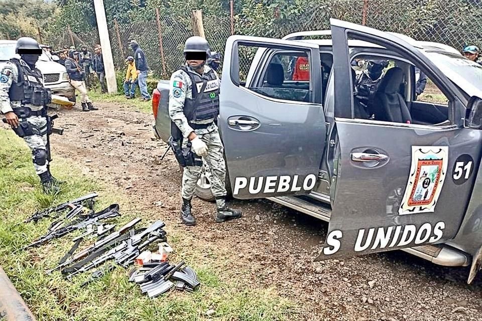 Los individuos fueron detenidos con armas largas.