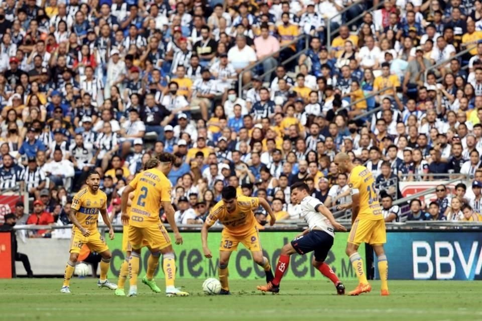 Imágenes del primer tiempo en el Clásico Regio.