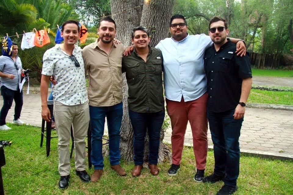 Héctor Cepeda, Daniel Brandi, Alí Ceballos, Carlos Galicia y Adán Mercado González