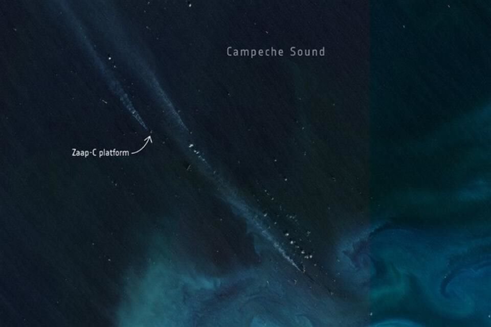 Varios satélites registraron otra gran fuga de metano en una plataforma marina de Pemex en Golfo de México.