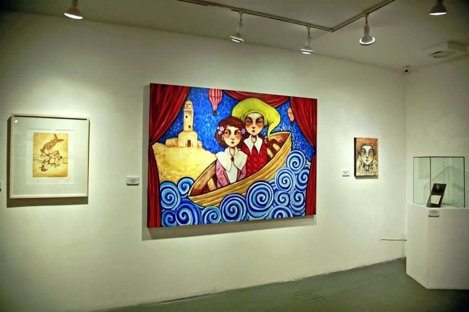 Un total de 35 piezas de pintura, tres esculturas de arte objeto, seis dibujos, un giclée y un grabado forman la exposición 'Entre sueños'