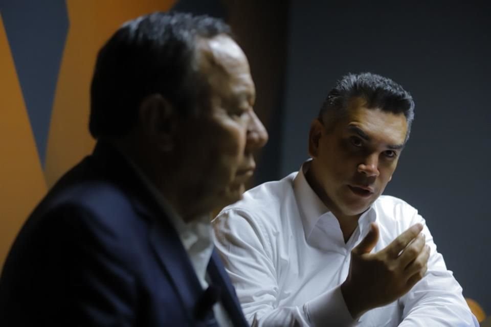 Jesús Zambrano y Alejandro Moreno, dirigentes del PRD y el PRI.