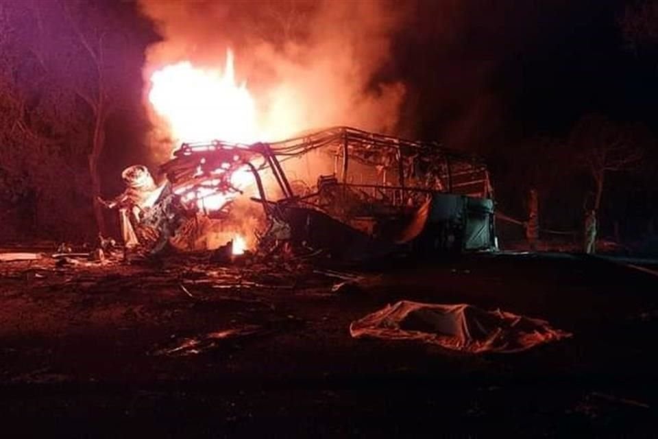 Tras el accidente, la vía fue cerrada.