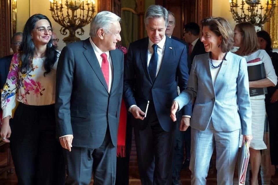 AMLO y Antony Blinken, secretario de Estado de EU, dejaron entre paréntesis tema energético durante reunión en Palacio Nacional, informó Ebrard.