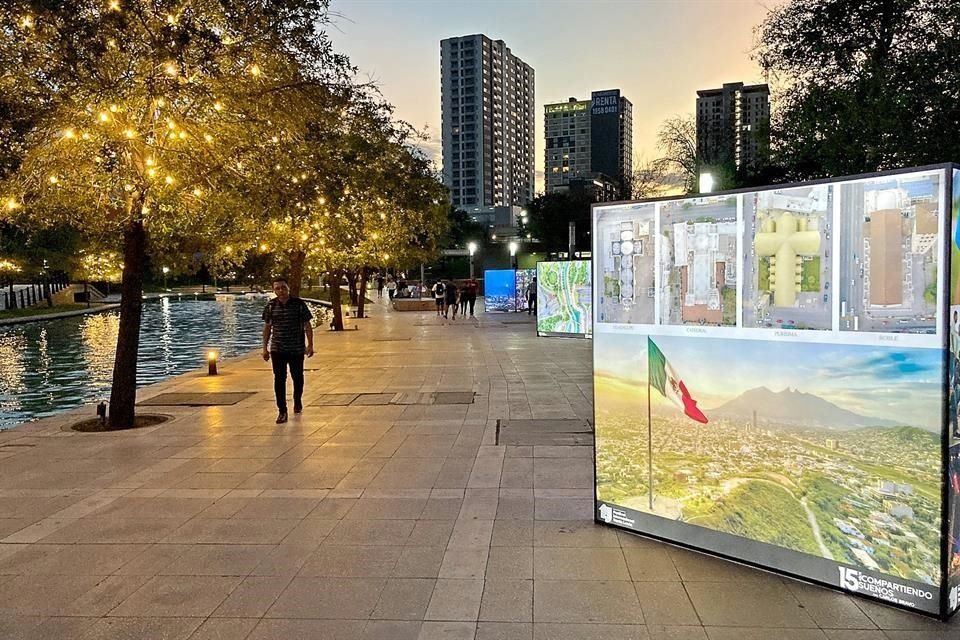La exhibición se encuentra en el Lago de las Olas, en el Parque Fundidora.