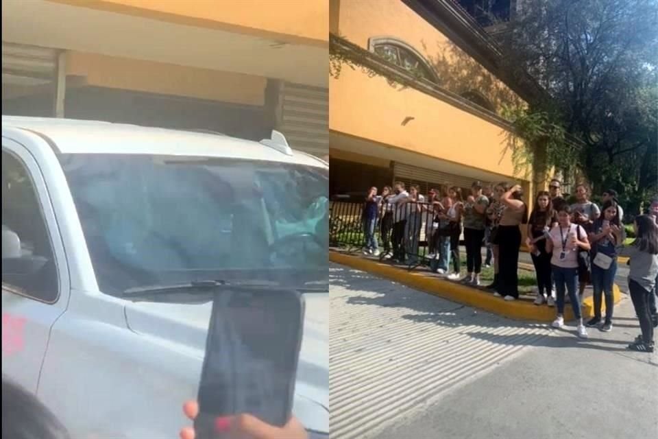 La cantante salió del Hotel Quinta Real para dirigirse al Estadio de Borregos, donde esta noche ofrecerá su espectáculo.