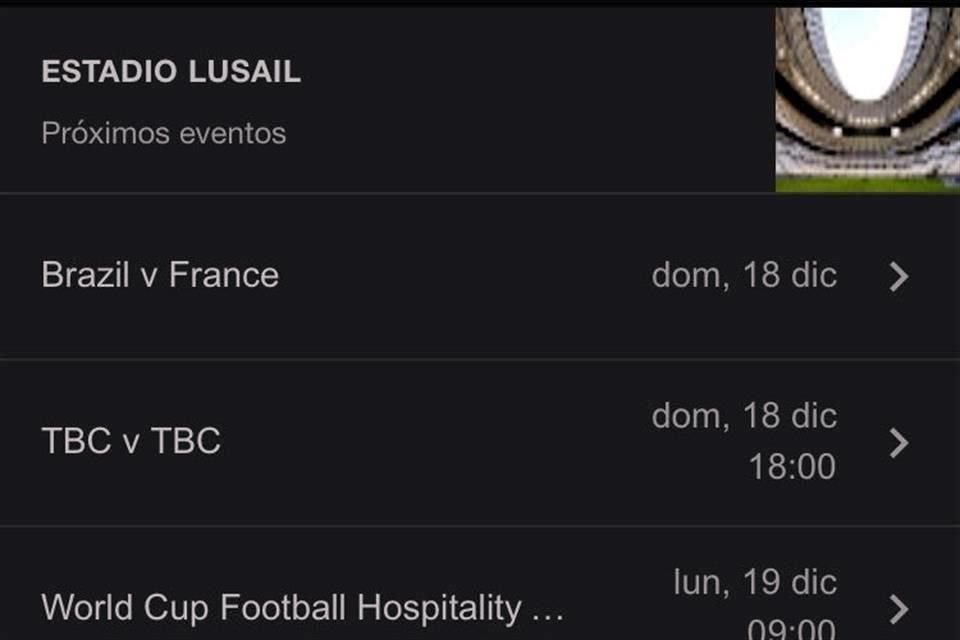 Google 'adelantó' la Final de Qatar 2022.