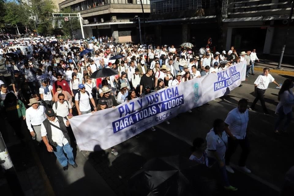 Paz y justicia es la principal exigencia de los manifestantes.