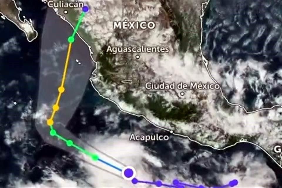 Se prevé que para el próximo lunes por la mañana, 'Orlene' toque tierra en Sinaloa.