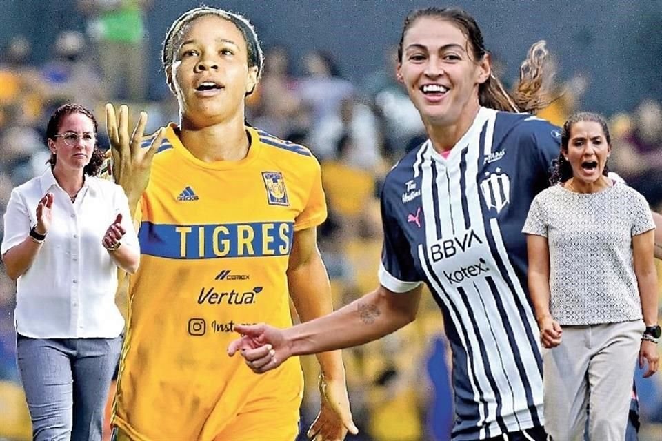 Dos goleadoras y dos mujeres en los banquillos engalanan el Clásico Regio Femenil de esta noche.