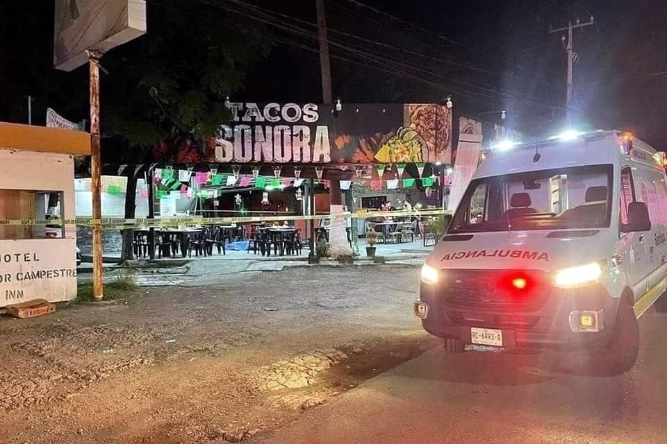 Los hechos fueron reportados cerca de las 20:20 horas en el Restaurante Sonora ubicado sobre la Carretera Nacional, a la altura de la cabecera municipal.