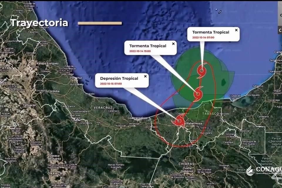 Las montañas del sur de Veracruz provocarán la degradación del sistema.