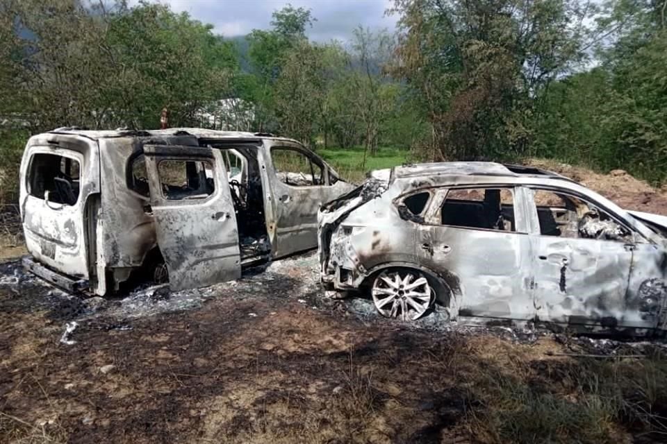El hallazgo de los vehículos se reportó al mediodía, en las inmediaciones de la Comunidad Atongo de Abajo.