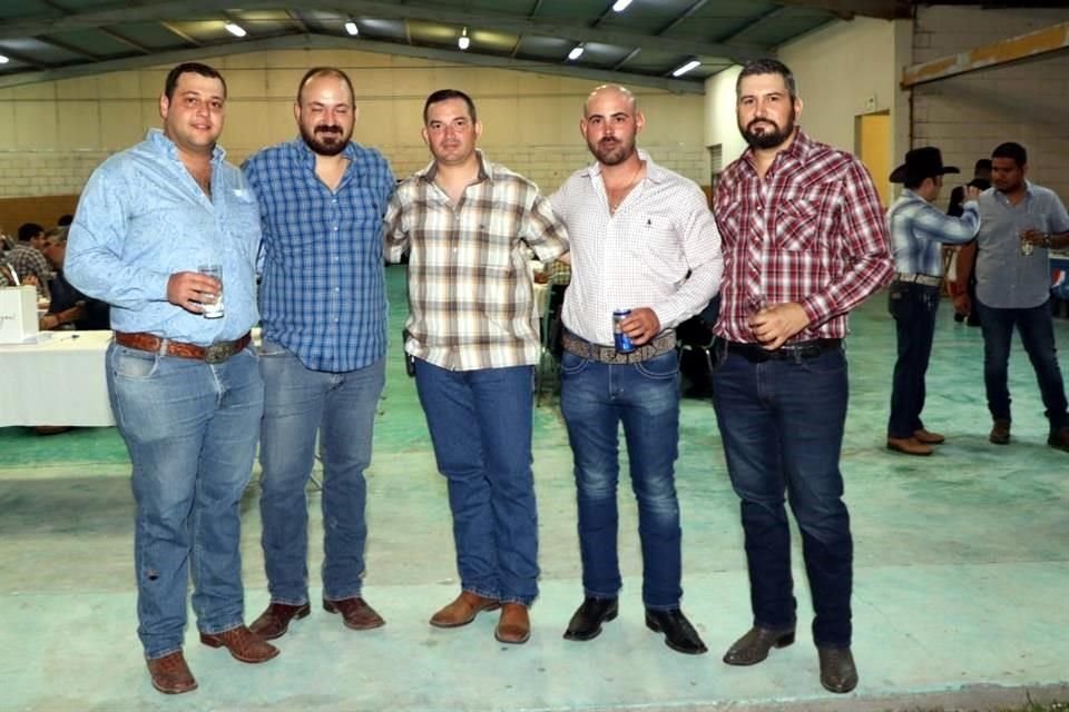Édgar Zambrano, Orlando Garza, Armando Treviño, Elías Garza y Sergio Treviño
