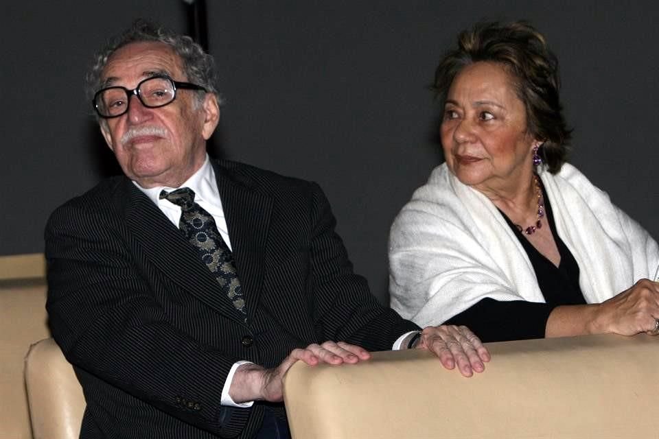 García Márquez acompañado de su esposa, Mercedes Barcha, durante la inauguración del Fórum Universal de las Culturas Monterrey 2007.