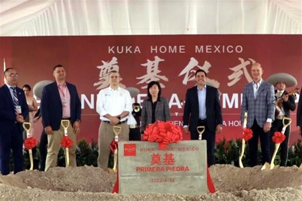 Kuka Home inició en abril de 2022 la construcción de otra planta, que estará en el Interpuerto Monterrey, y en donde prevé 200 millones de dólares, además de los más de 100 que lleva en Hofusan.