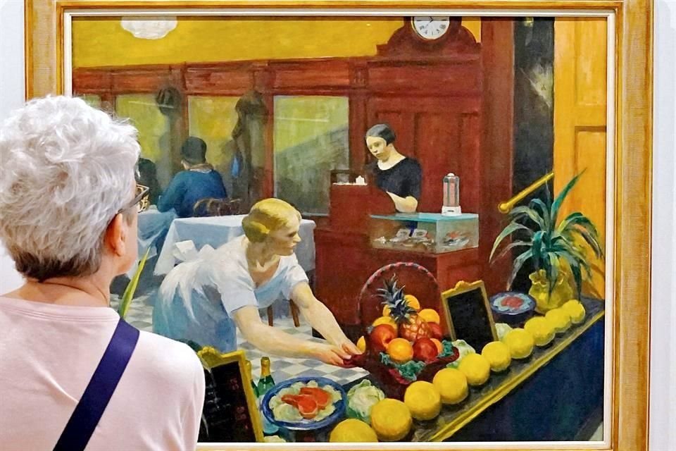 'Tables for Ladies, 1930', del pintor estadounidense Edward Hopper es parte de la exposición.