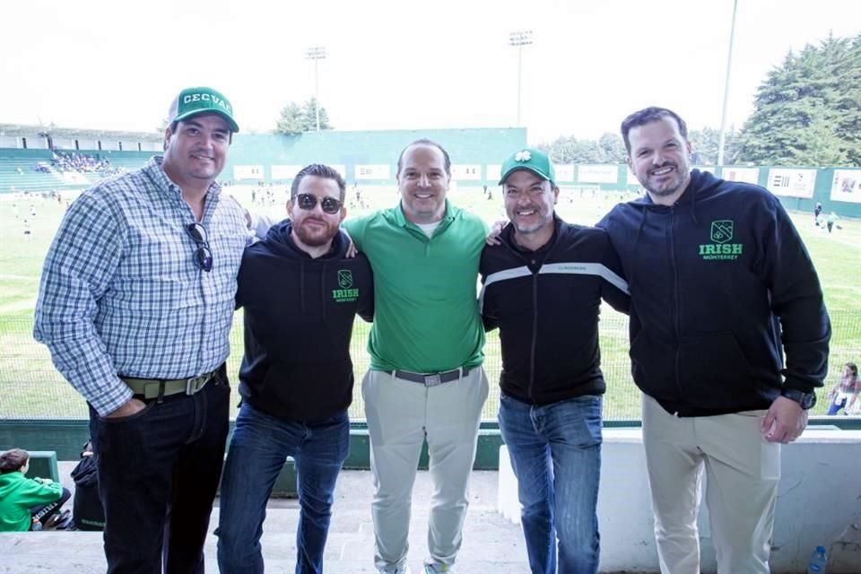 Héctor Serna, Diego González, Jesús Carrera, Rodrigo Velázquez y Alfredo Martínez (Monterrey)