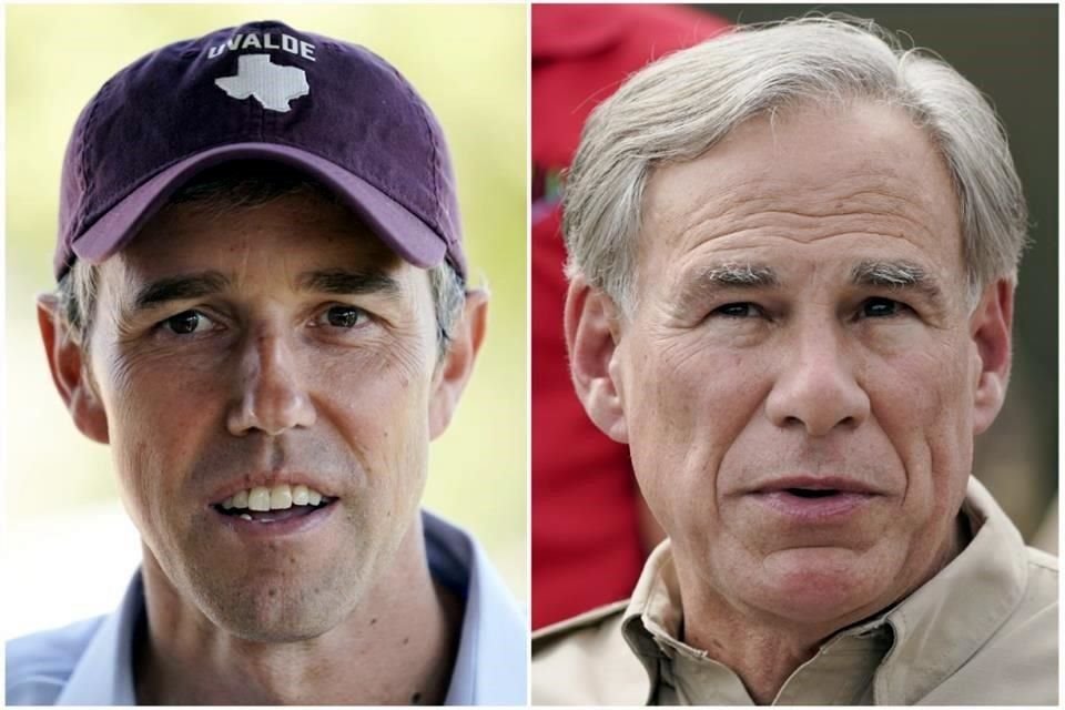 Una foto combinada muestra a la izquierda a Beto O'Rourke y al Gobernador de Texas, Greg Abbott.