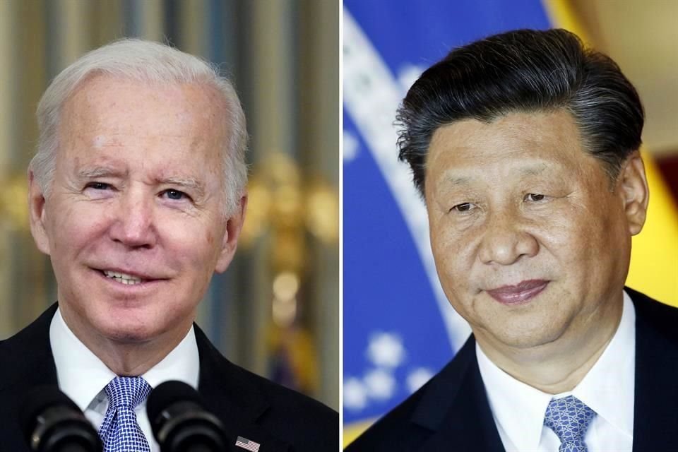 Esta combinación de fotos muestra al Presidente estadounidense Joe Biden en Washington el 6 de noviembre del 2021 y el presidente chino Xi Jinping en Brasilia el 13 de noviembre del 2019.